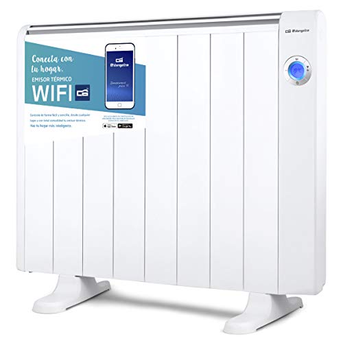 Orbegozo RRW 1500 - Emisor térmico bajo consumo Wi-Fi, 1500 W, pantalla digital LCD, programable, conexión inalámbrica mediante Orbegozo APP