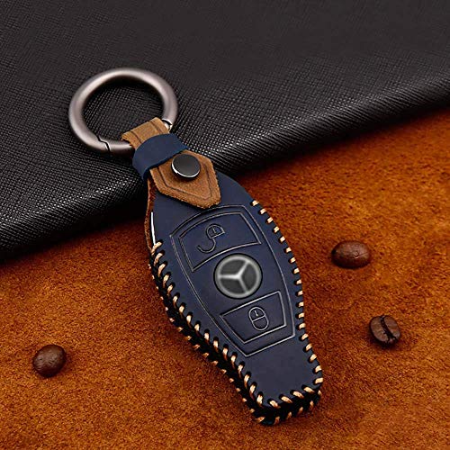 Para Mercedes Car Key Cover Funda de cuero de primera calidad para llavero Protector de soporte Para Mercedes Clase C Clase E Clase G Clase R Clase S Serie Sl Clase M Sprinter Control remoto