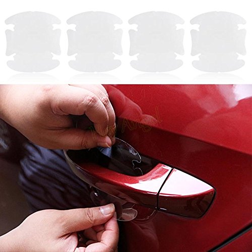 Pegatinas universales para proteger los tiradores de puerta SKS Distribution® para coches, invisibles, protectores resistentes a los arañazos, 4 unidades Pegatinas universales para proteger los tiradores de puerta SKS Distribution® para coches, invisibles, protectores resistentes a los arañazos, 4 unidades