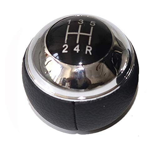 Piezas de automóvil Perilla de cambio de marchas de cuero para automóvil Palanca de cambios Mango Bola cromada Ajuste manual para Mini R50 One D R52 R53 Cooper S 3 puertas 2001-2008 (Nombre del color: