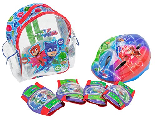 PJ Masks Set con Mochila, Casco y Protecciones (Amijoc Toys 2938)