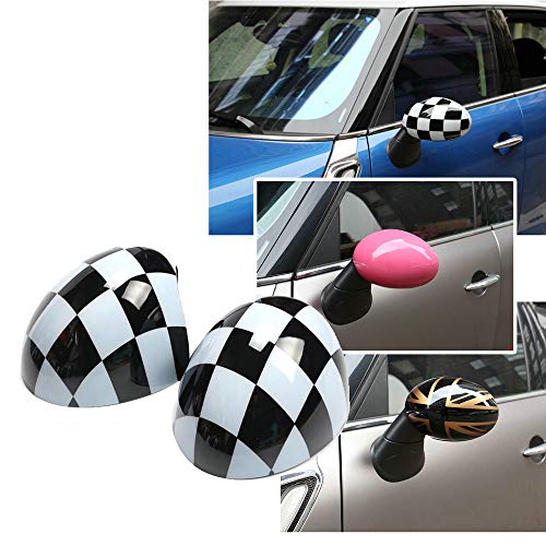 QIDIAN Coche Puerta lateral Ala Espejo Cubierta Tapas Decoración Etiqueta para Mini Cooper Clubman R55 R57 R58 R59 R60 R61 Countryman Paceman Cubiertas del espejo retrovisor QIDIAN Coche Puerta lateral Ala Espejo Cubierta Tapas Decoración Etiqueta para Mini Cooper Clubman R55 R57 R58 R59 R60 R61 Countryman Paceman Cubiertas del espejo retrovisor