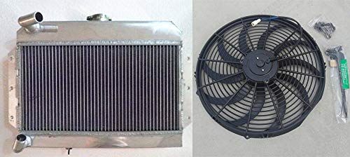Radiador de aleación de aluminio + ventilador para MGB GT/ROADSTER TOP-FILL 1968-1975 1969 1970