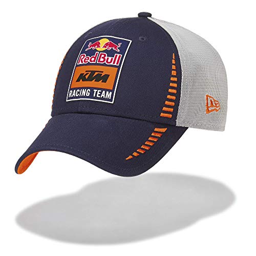 Red Bull KTM New Era 9Forty Trucker Gorra, Gris Unisexo Talla única Cap, KTM Factory Racing Original Ropa & Accesorios