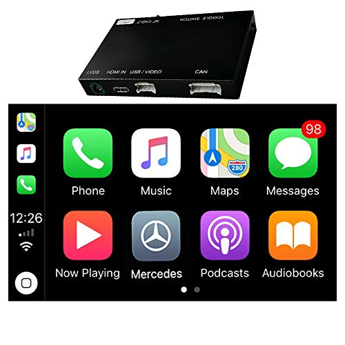 Road Top Wireless CarPlay Android Auto para Mercedes Benz A Class W176 B W246 CLA GLA C Class W204 E Class W212 C207 CLS W218 ML GL GLK SLK R72 G W463, con función MirrorLink Autolink Airplay