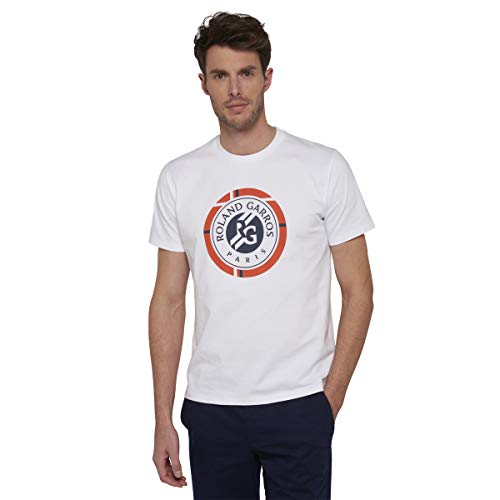 ROLAND GARROS Nestor – Camiseta Modelo Nestor – Blanco – De Algodón – para Hombre – Talla XL Hombre, Hombre, Blanco, Large