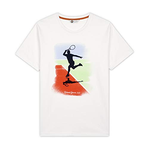 Roland Garros Nicky – Camiseta – Modelo Nicky – año 2020 – Blanco – De algodón – para Hombre – Talla L Hombre, Hombre, RTSM0320-BLA-XXL-OLD, Blanco, XXL