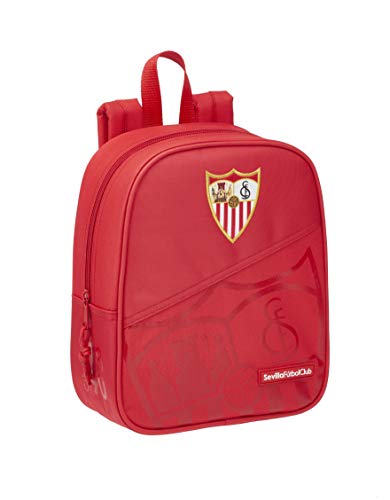 Safta Mochila Infantil de Sevilla FC Oficial, 220x100x270mm Equipaje, Niños Unisex, Rojo, Talla Única