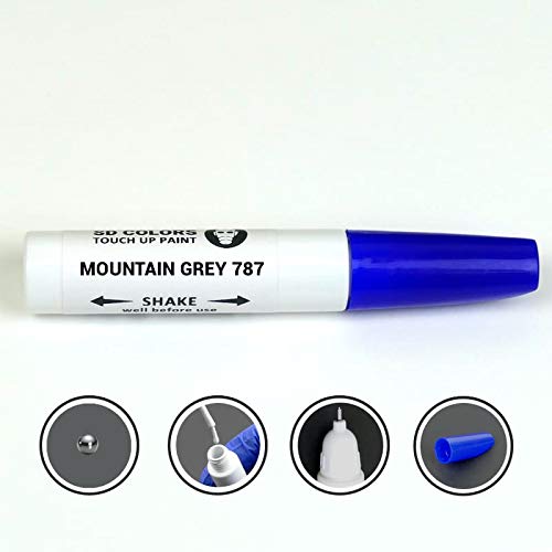 SD COLORS Mountain Grey 787 - Kit de reparación de bolígrafo de pintura para retocar (12 ml), color gris montaña (sólo pintura)