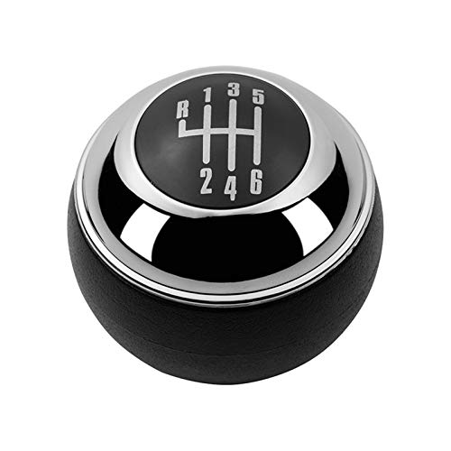 SHOUNAO 5/6 Speed ​​Car Styling Manual Gear Shift KNOB Lever Shifter Knob Fit para Mini R50 Cabrio R52 R53 Cooper 2002 2003 2004 2005 2007 2008 (Color Name : Black 6 Speed)