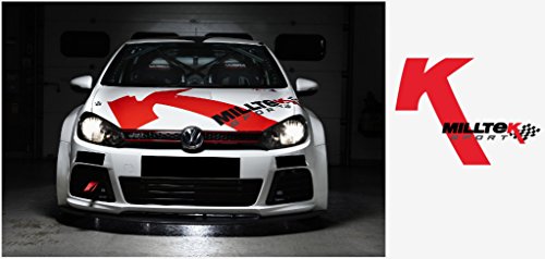 snstyling.com Pegatina para Encajar VW Milltek Sport Tapa del Motor Pegatina (Negro – Rojo)