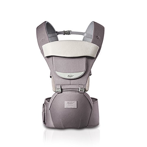 SONARIN 3 en 1 Toda La Temporada Transpirable Hipseat Baby Carrier, Portador de bebé,Ergonómica, protección solar, multifunción,adaptado al crecimiento de su hijo(Gris)