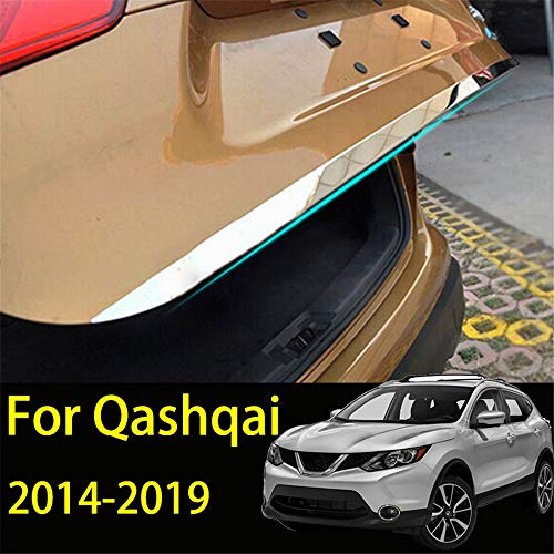 Tapa de la tapa del portón trasero para Qashqai J11 2016-2019 Tronco trasero de acero inoxidable Tira de la puerta trasera Etiqueta adhesiva Moldura Decoración Accesorios del coche Estilo