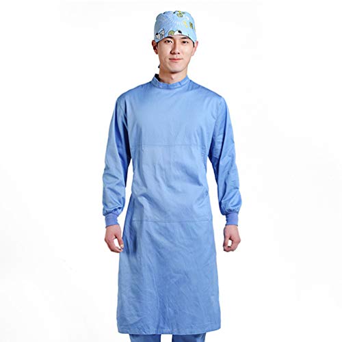 TENDYCOCO - Divisas médicas unisex de algodón quirúrgico camisa aislante, protectores para mujer y hombre S turquesa XL
