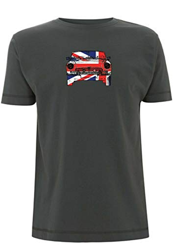 Time 4 Tee MG Roadster - Camiseta de manga corta inspirada en la bandera británica de la bandera británica Midget B GT para regalo de coche clásico