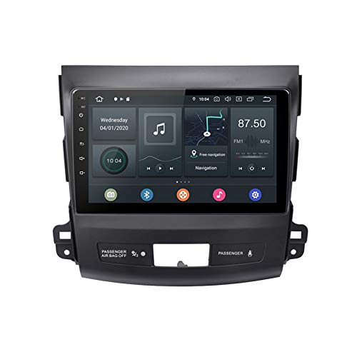 TypeBuilt para Mitsubishi Outlander 2 2005-2011 Android 8.1 Car Stereo 9" Touchscreen Navegación GPS Am FM RDS Radio Car Audio Player WiFi Bluetooth Wheel Control Player,4cores,1G+16G