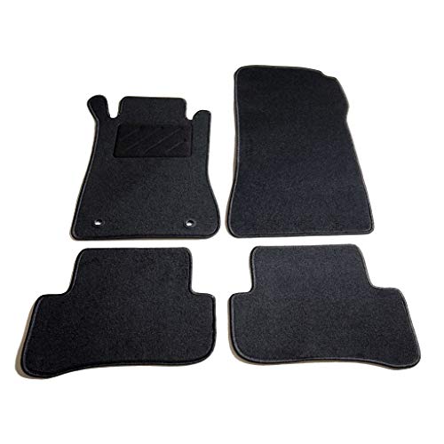 UnfadeMemory Alfombrillas para Coche 4 Piezas para Mercedes W203 C-Class 2000-2011,Gran Ajuste y Agarre,Resistente a la Abrasión,Gris Antracita