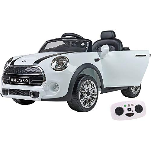 W'Toy Mini Cooper Cabrio - Coche eléctrico, color blanco, número de referencia: 656 y modelo: 82500 , color/modelo surtido