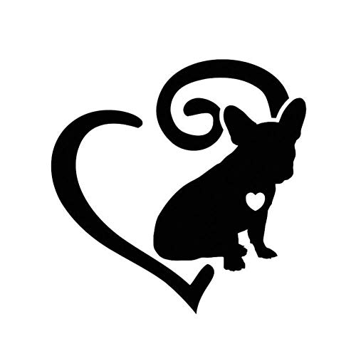 Yetta-Car sticker Bulldog francés de Dibujos Animados Frenchie Love Heart Vinyl Adhesivo Auto Autoadhesivo para Ford Mercedes-Benz BMW Volkswagen Passat Audi Diesel Convertible ☆ Blanco Yetta-Car sticker Bulldog francés de Dibujos Animados Frenchie Love Heart Vinyl Adhesivo Auto Autoadhesivo para Ford Mercedes-Benz BMW Volkswagen Passat Audi Diesel Convertible ☆ Blanco