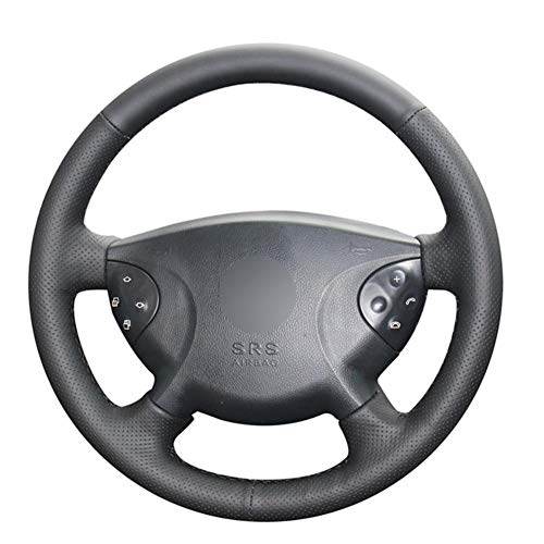 YHDNCG Hand-Stitched Black Leather Car Steering Wheel Cover,For Mercedes Benz E63 W210 E240 E280 E320 2002-2005 Car Interior