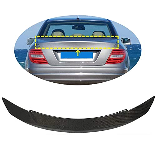 YMSHD Adecuado para Mercedes para Benz W204 C180 C200 C250 C300 C63 Amg Sedan 2008-2014 Fibra de Carbono CF alerón Trasero ala Trasera