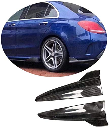 ZDNB Divisor De Difusor Trasero Adecuado para Mercedes Benz Clase C W205 Sport C43 C63 Amg Sedan 2015-2019 C300 C350 C400 Carbono CF Parachoques Labio Alerones Aberturas De Ventilación Cubierta C