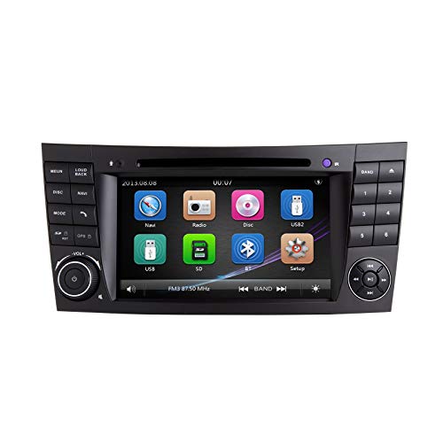 ZLTOOPAI para Mercedes Benz Clase E W211 CLS W219 Doble DIN Head Unit 7”Pantalla táctil multitáctil capacitiva Radio para GPS Radio con Tarjeta de reversa de cámara Gratis Herramientas de desmontaje