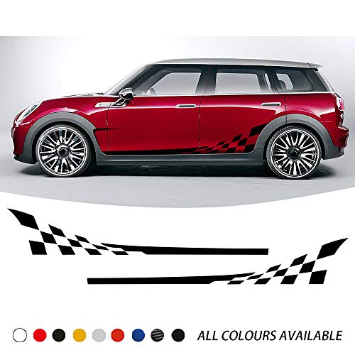 ZYHZJC 2Pcs Car Styling Door Side Sripes Sticker Graphics Body Decal para Mini Cooper S New Clubman F54 2014-2019 JCW All4