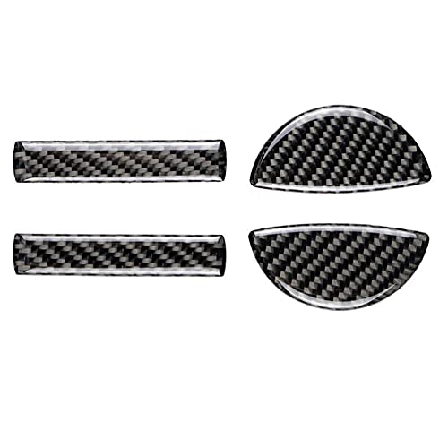 zzwllong 4 unids/Set de Pegatinas de manija de Puerta Interior de Coche de Fibra de Carbono, calcomanía de Cubierta, Suministro   automático , para Mini Cooper Clubman Countryman F55 F54 F60