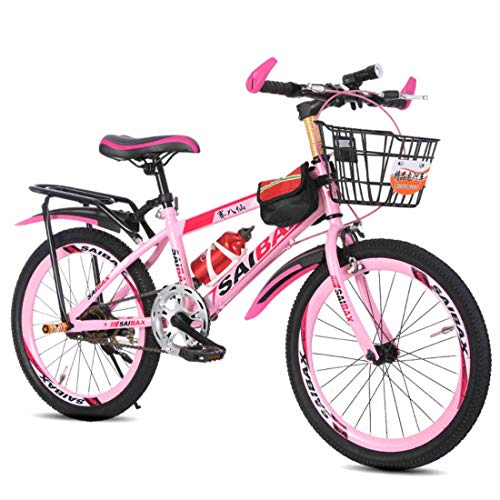 20/22/24 Pulgadas Mountain Bike Unisex Frenos De Doble Disco Asiento Ajustable Bicicletas Montaña MTB para Hombre Mujer para Niños De 8 A 17 Años,Rosado,24 Inch