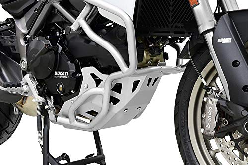 Alerón protector para motor Ducati Multistrada 950 BJ 2017, color plateado IBEX