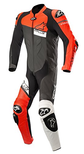 Alpinestars GP Plus Venom - Mono de piel (1 pieza, talla 46), color negro, rojo y blanco