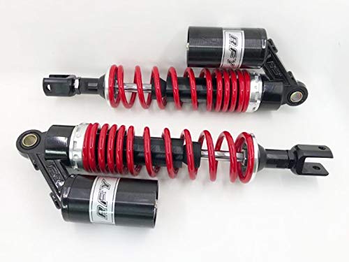 Amortiguadores de aire universales de 320 mm para motocicleta, amortiguadores traseros de amortiguador, suspensión para motores, scooter, ATV, quad, cross, bicicletas deportivas, color negro y rojo