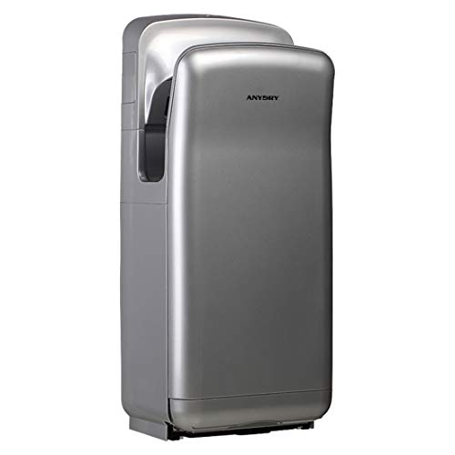 anydry®AD2005H secador de Manos, secador de Manos eléctrico Comercial, con Filtro HEPA, superpotente, 7-10 Segundos para secar, 1850vatios.(Plateado)