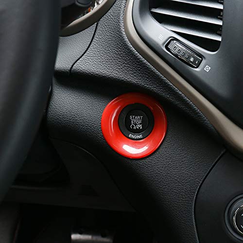 Arranque con un Solo botón, Anillo de la Cubierta del Interruptor del botón de Arranque/Parada de la Llave Interior del Motor ABS, para Jeep Cherokee 2014-2016