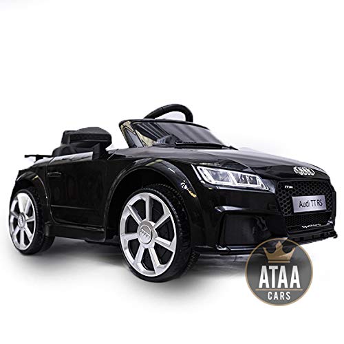 Audi TT Coche eléctrico 12v con Dos Motores y Mando para Padres - Negro - Marca Oficial
