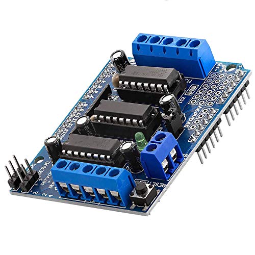 AZDelivery L293D Shield Conductor de Motor de 4 Canales y de Motor Paso a Paso para Arduino AZDelivery L293D Shield Conductor de Motor de 4 Canales y de Motor Paso a Paso para Arduino