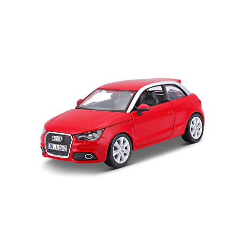 Bburago- Audi A1 Coche de Juguete, Color Rojo (18-22127R)