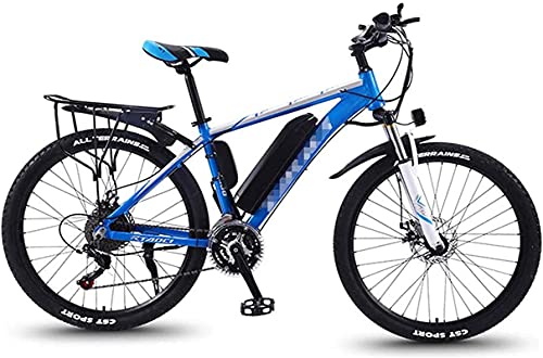 Bicicleta electrica Bicicletas eléctricas de montaña para adultos, todo terreno que viaje deportivo Mountain Bike Mountain Suspension 350W Motor de la rueda trasera 350W, 26 '' Fat Tire Ebike 27 MTB b