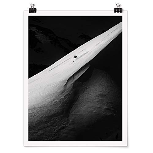 Bilderwelten Poster Mural Cuadro de Salon Arte en Pared Downhill Skiing, Mate 100 x 75cm