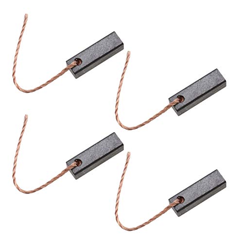 Create idea - 4 escobillas de carbón para motor eléctrico 5 x 5 x 16 mm con cable de cobre 12-24 V para bomba de vehículo limpiaparabrisas, ventilador pulsador
