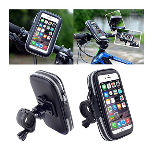 DFV mobile - Soporte Profesional Reflectante para Manillar de Bicicleta y Moto Impermeable Giratorio 360 º para M.T.T. Protection - Negra DFV mobile - Soporte Profesional Reflectante para Manillar de Bicicleta y Moto Impermeable Giratorio 360 º para M.T.T. Protection - Negra