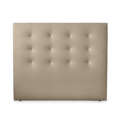 Duérmete Online 160 x 120 cm (Cama de 150) Cabecero París Acolchado | Tapizado en Polipiel de Alta Gama | Medidas, Madera, Beige Duérmete Online 160 x 120 cm (Cama de 150) Cabecero París Acolchado | Tapizado en Polipiel de Alta Gama | Medidas, Madera, Beige