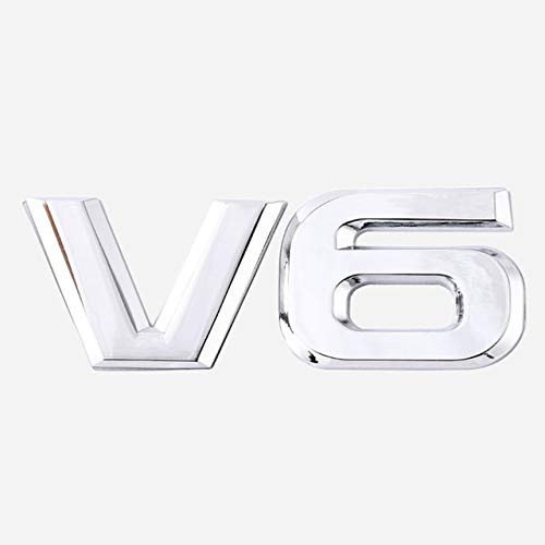 Emblema adhesivo 3D de metal V6 V8 para pantalla del motor del coche para Jeep BMW Ford Volvo Nissan Mazda Audi Honda Auto Lada
