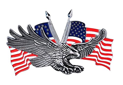Emblema adhesivo metálico con águila de los EE.UU., en relieve, para moto