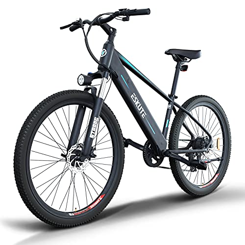 ESKUTE 27,5'' E-Bike MTB Bicicleta Eléctrica de Montaña con Batería de Litio 48V10Ah, MTB Pedal Assist, Bicicleta Eléctrica para Adultos 250W, Shimano 7 Velocidades, Amigo Fiable para Explorar