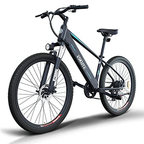 ESKUTE 27,5'' E-Bike MTB Bicicleta Eléctrica de Montaña con Batería de Litio 48V10Ah, MTB Pedal Assist, Bicicleta Eléctrica para Adultos 250W, Shimano 7 Velocidades, Amigo Fiable para Explorar ESKUTE 27,5'' E-Bike MTB Bicicleta Eléctrica de Montaña con Batería de Litio 48V10Ah, MTB Pedal Assist, Bicicleta Eléctrica para Adultos 250W, Shimano 7 Velocidades, Amigo Fiable para Explorar