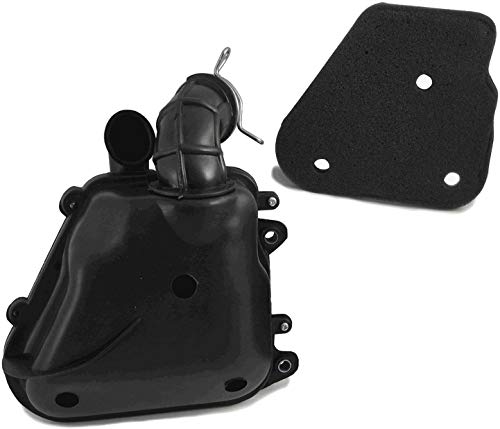 Filtro de aire + caja de filtro de aire para scooter Minarelli/China de 2 tiempos (negro) Yamaha Aerox MBK Nitro Aprilia SR50 Filtro de aire + caja de filtro de aire para scooter Minarelli/China de 2 tiempos (negro) Yamaha Aerox MBK Nitro Aprilia SR50