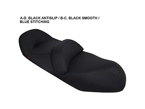 Funda de Asiento para Silver Wing 600 Negro-Costura Azul