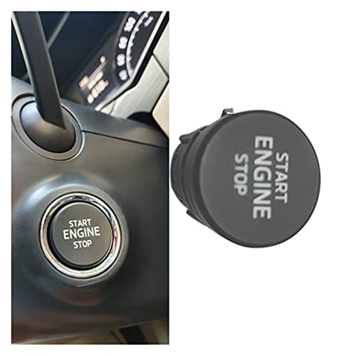 GAOLIHG - Interruptor de botón de parada para motor de coche, botón de arranque con una llave para Skoda Octavia 2017-2020 5ED905217 (negro)